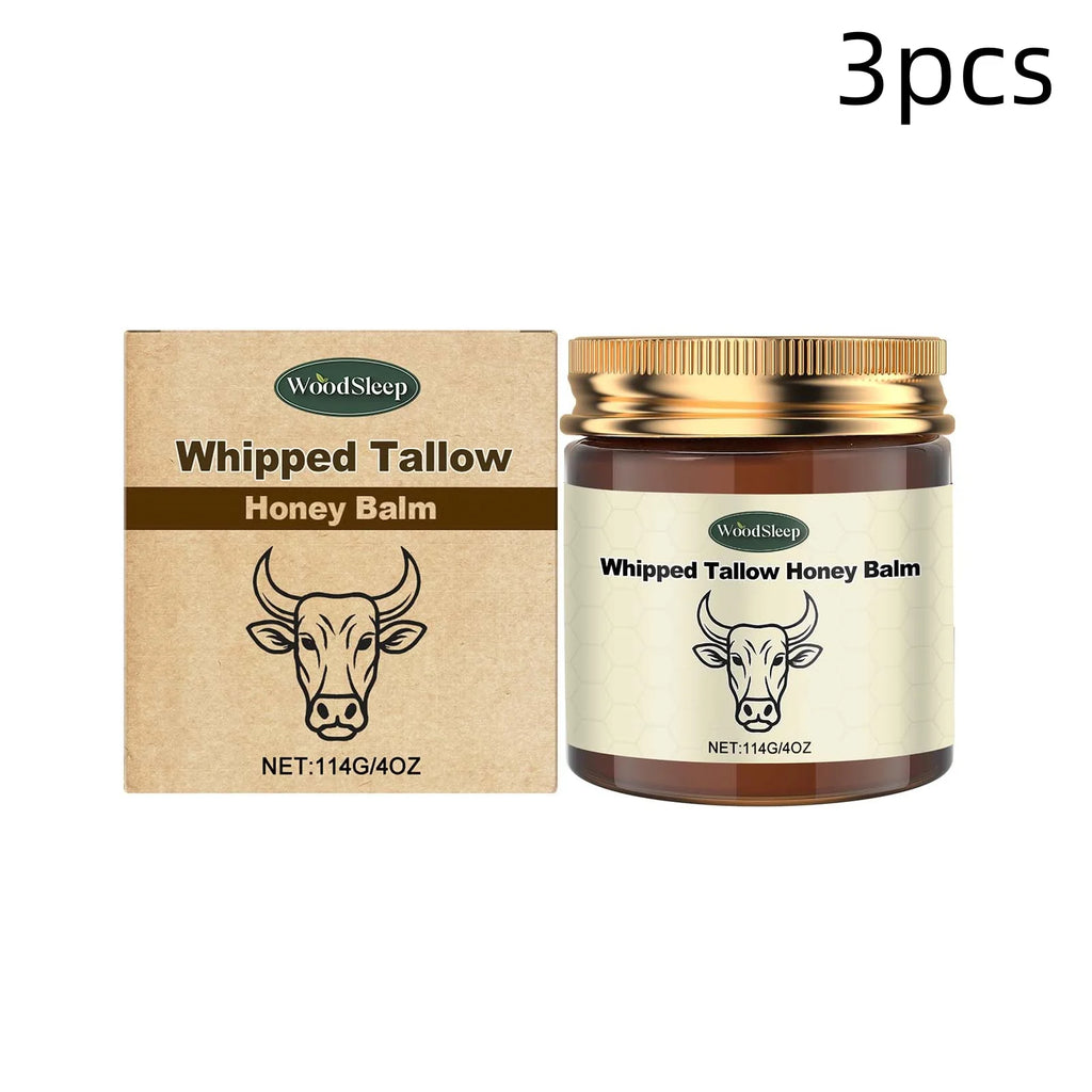 WoodSleep Tallow Honey Balm Deeply Hydrating Skin Non Sticky Smooth Lightweight Long Lasting Moisturizing Natural Body Balm 114g