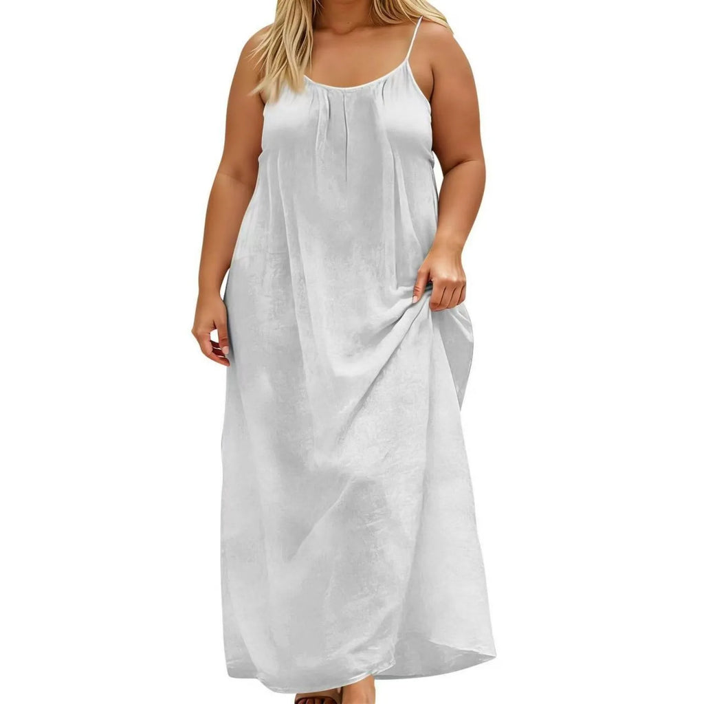 Sexy Suspender Long Dress For Women Plus Size Backless Strappy Maxi Dresses Summer Holiday Beach Party Sundress Robe Vestidos