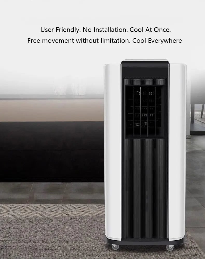 Hot Cooling Heating Dehumidification Mobile 10000 Btu Portable air Conditioner with Touch Screen Control Panel