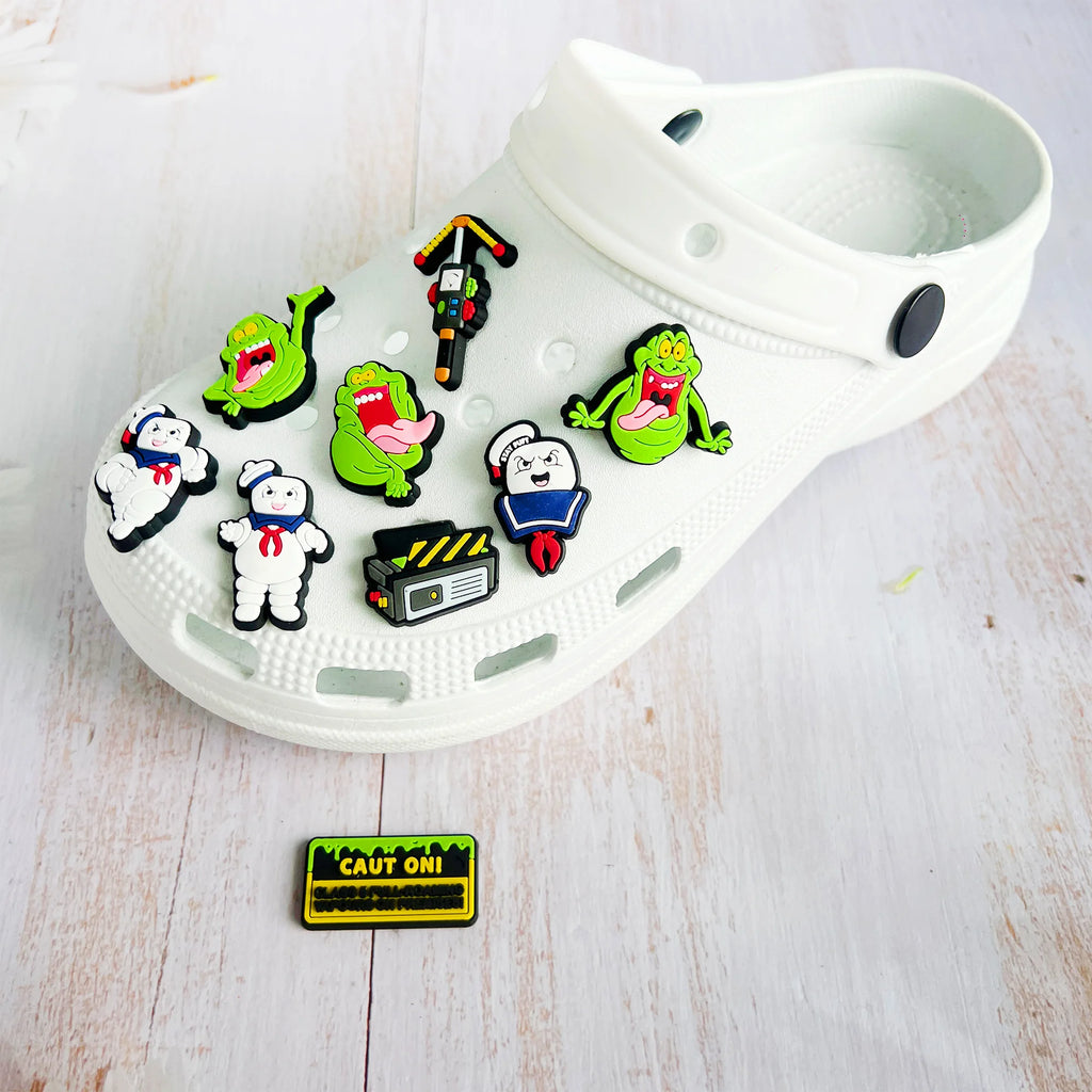 1-13pcs Hot Movies Ghost Shoe Charms DIY Cartoon Garden Shoes Decorations Accessories for Clog Sandal Buckle Kids Party Gifts