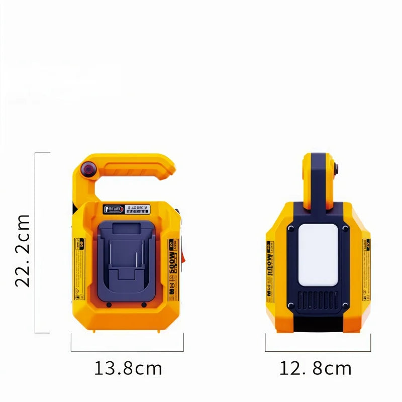 Pure Sine Wave Inverter DC To AC 220V Voltage Converter 500W Power Solar Car Inverters With LED light For Dewalt 20V battery