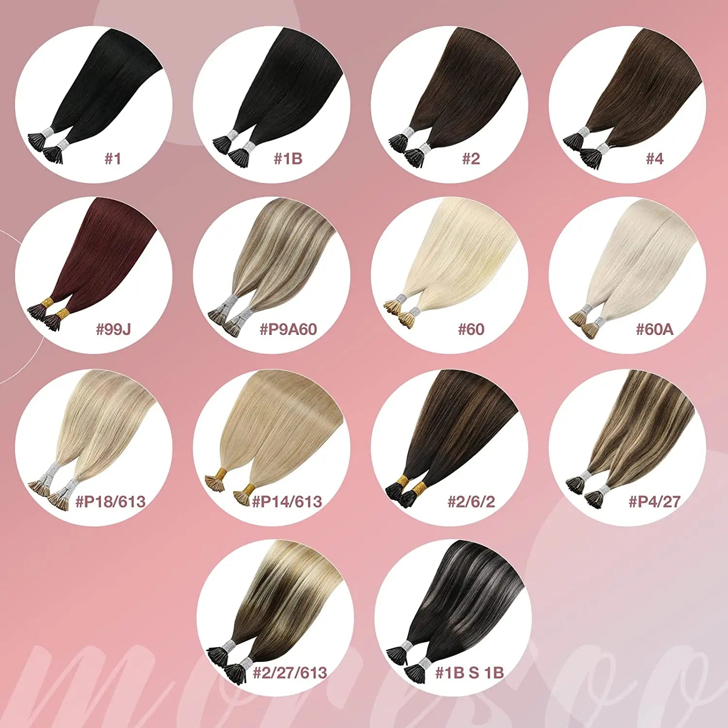 Moresoo Itip Hair Extensions Natural Straight Machine Remy 100% Real Human Hair Italy Keratin Fusion Stick Tipped Extensions