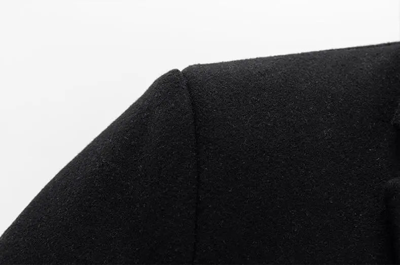 New Men Woolen Business Casual Trench Coats Man Long Jackets Winter Overcoats Male Cashmere Trench Coats Woolen Blends Coats 5XL