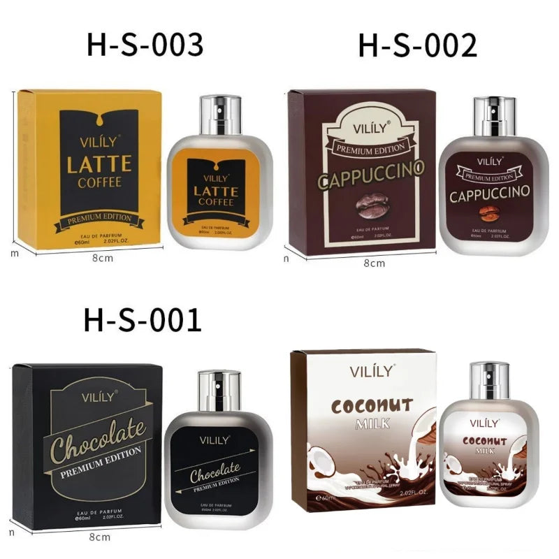 Coconut Vanilla Perfume Gourmand Chocolate Coffee Cream Scent, Fruity Floral Unisex Fragrance Spray, Sweet Musk Fragrance Mist