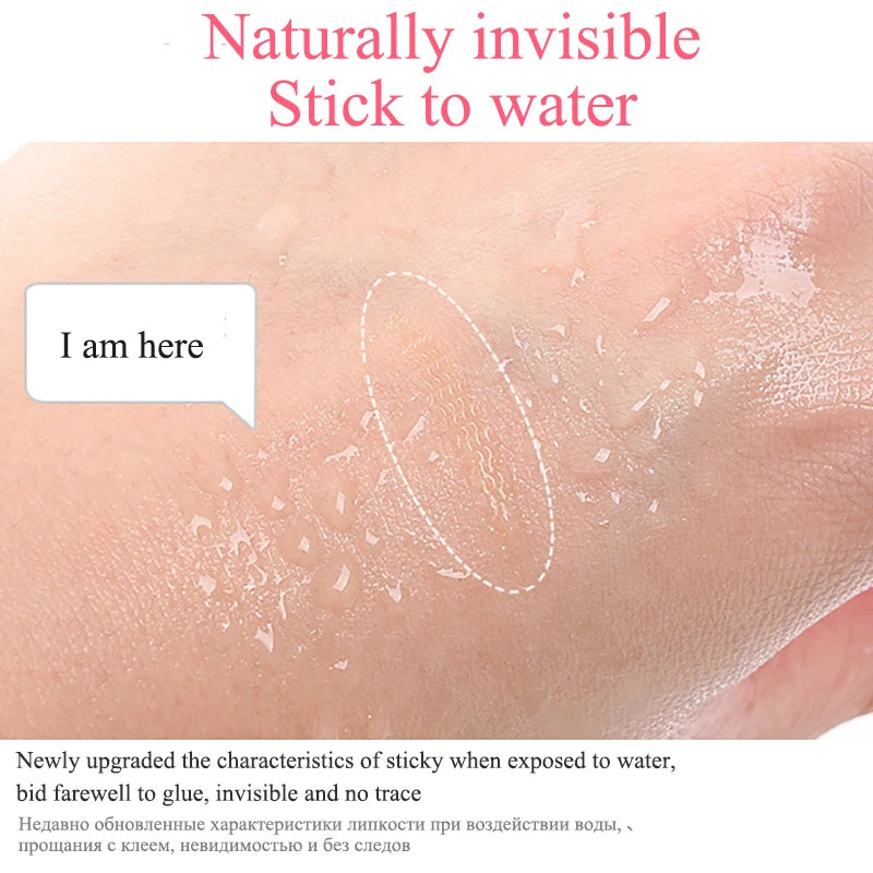 240PCS Eyelid Tape Double Glue Sticker Invisible Double Fold Eyelid Lace Paste Clear Beige Stripe Self-adhesive Eye Makeup Tool