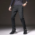Autumn  Winter New Classic Casual Pants Men Thick Business Korea Slim Fit Stretch Gray Blue Black Brushed Fabric Trousers Male