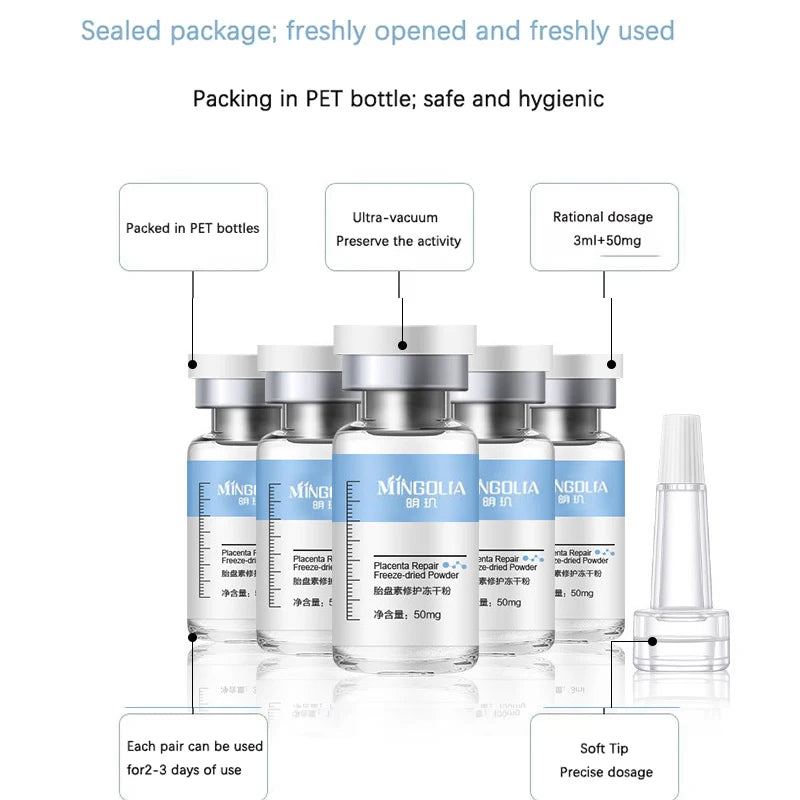 Facial Polypeptide Freeze-dried Powder Skin Booster 0.25mm Microneedle Serum Hydration Brightening Improve Elasticity Skin Care