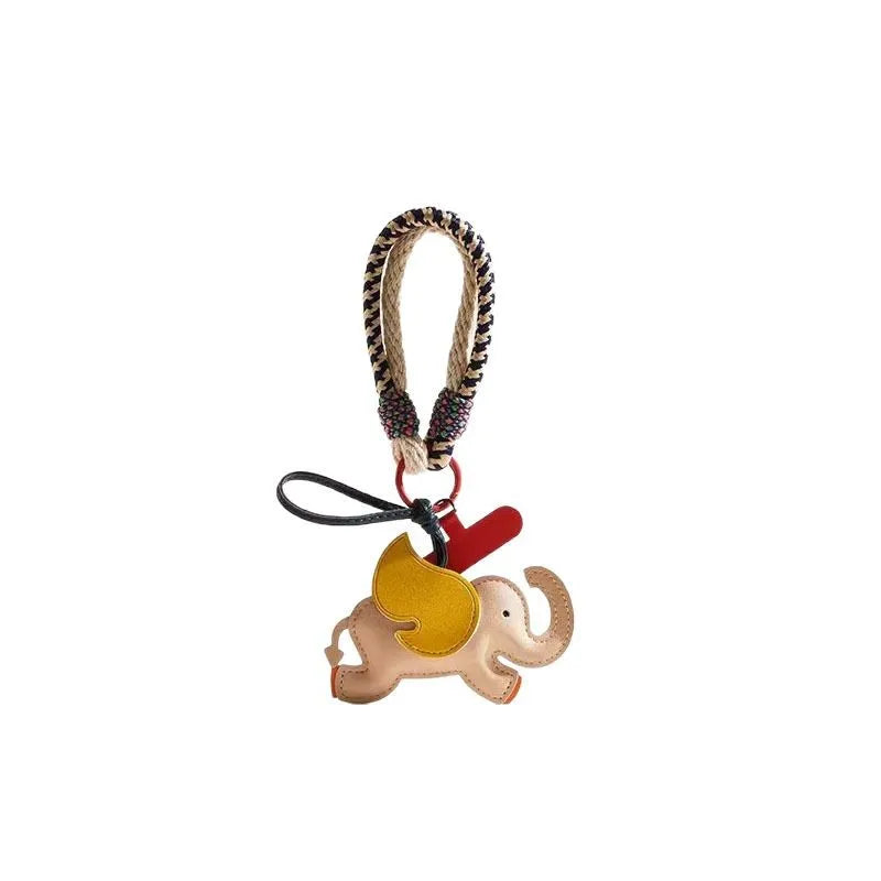 Cute and Playful Leather Dumbo Bag Pendant Bag Charm Bag Accessories School Bag Backpack Charm