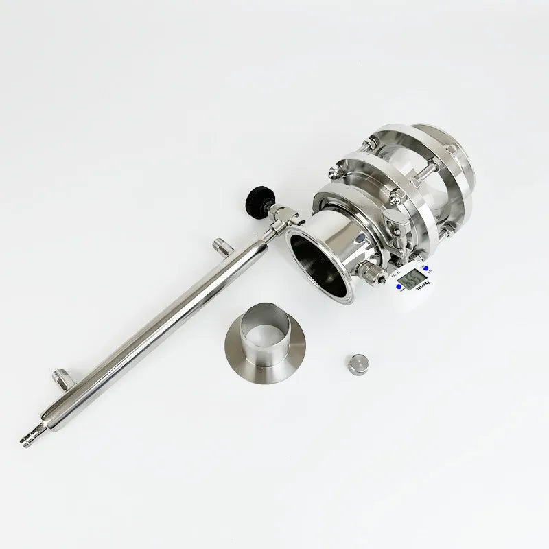 3" (76mm)OD91mm Sight Glass Rectification Module Set With Condenser And Thermowell Nipple  For Distillation,SS304
