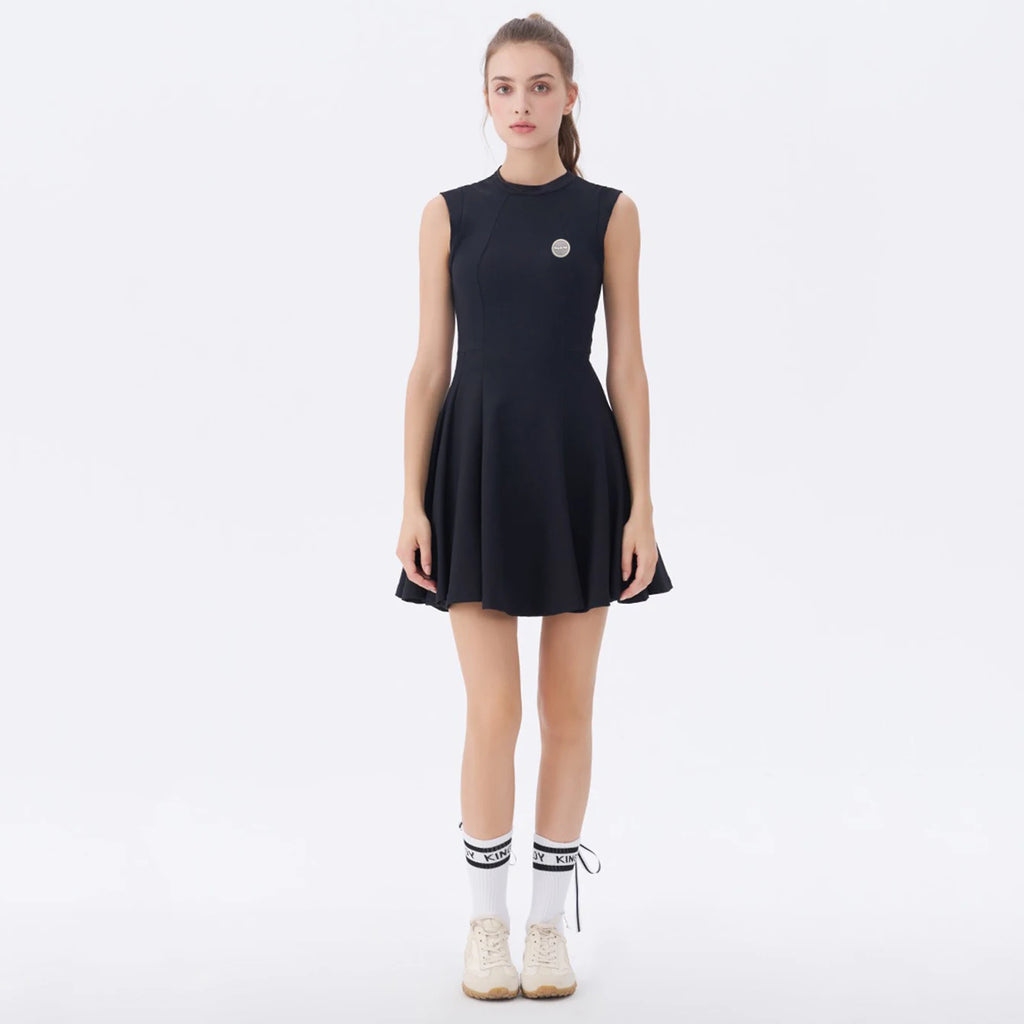 Women Golf Dress Summer Sleeveless Black Sports Dresses Outdoor Slim Fit Sexy Beige Black Outfit Women Clothing