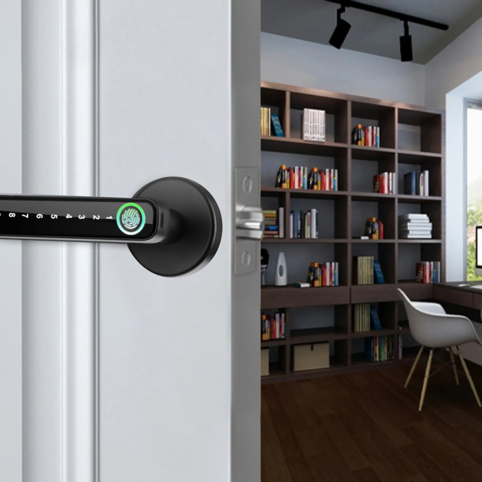 Tuya Smart Lock Fingerprint Door Lock With Handle,IC Card,App Control,Passcode Unlock Electronic Touchscreen Keypad