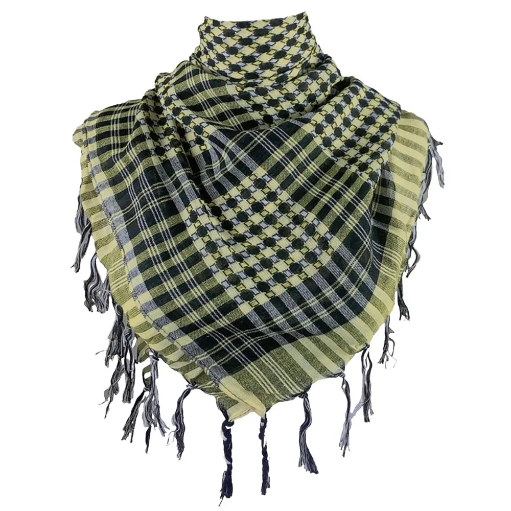 New Large Arab Shemagh Headscarf with Tassel Costume Head Neck Scarf Bandana Keffiyeh for Men Women