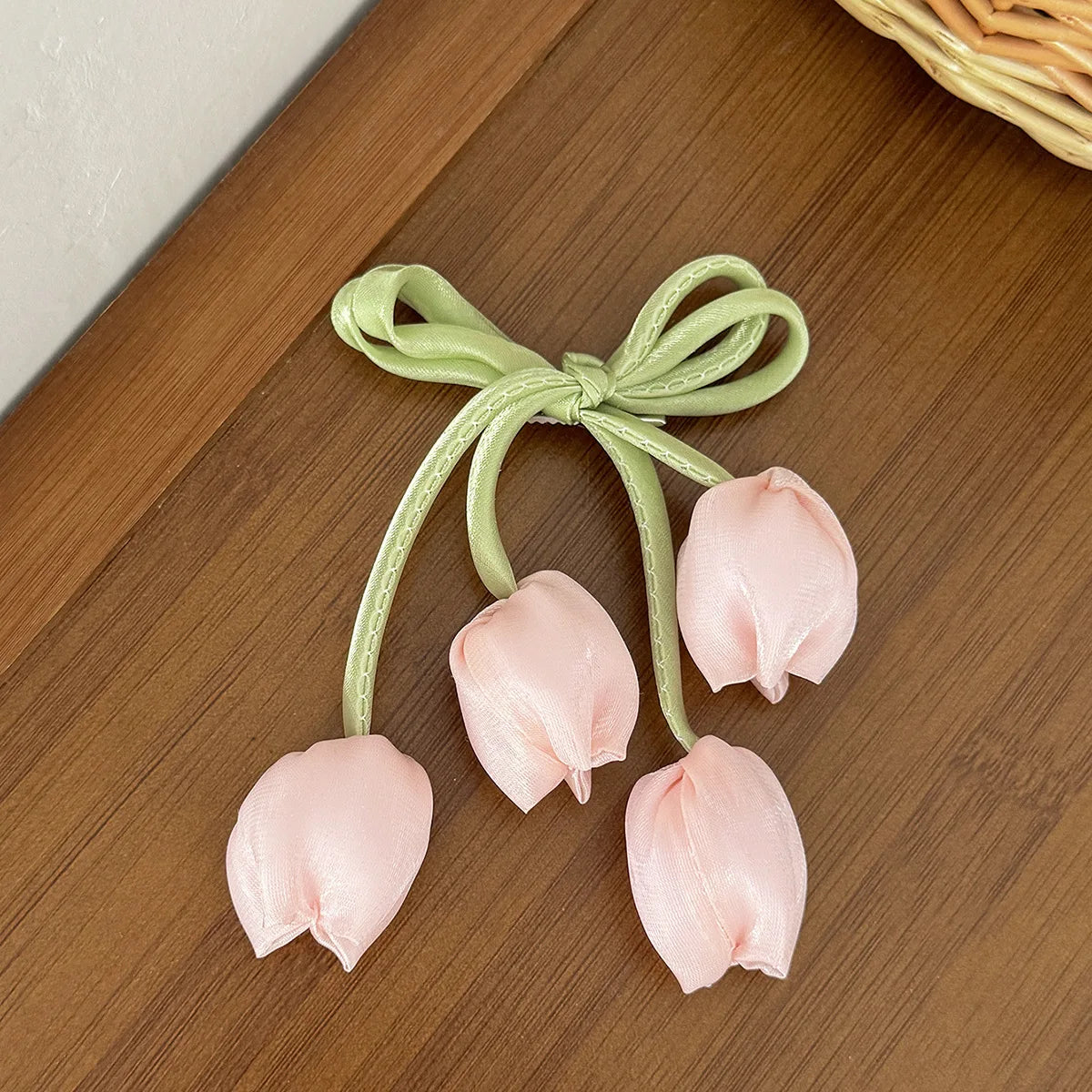 Korean Tulip Flower Bow Hair Clip Girls Sweet Fashion Versatile Duckbill Clip Children Kids Princess Hair Styling Accessories