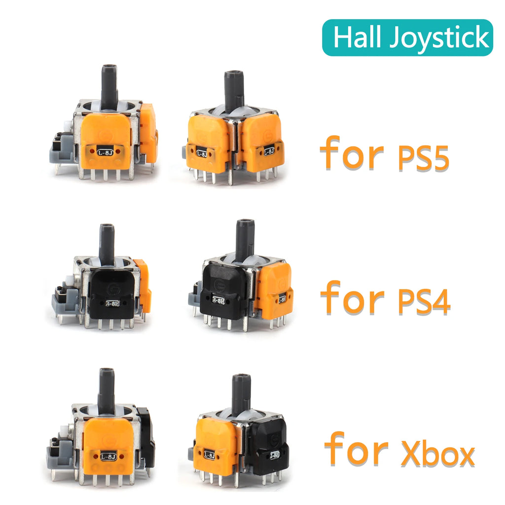 2pcs Replacement Hall Effect Joystick 3D Analog Sensor ThumbStick for PS5/PS4/Xbox One/Series Controller Repair Parts Accessory
