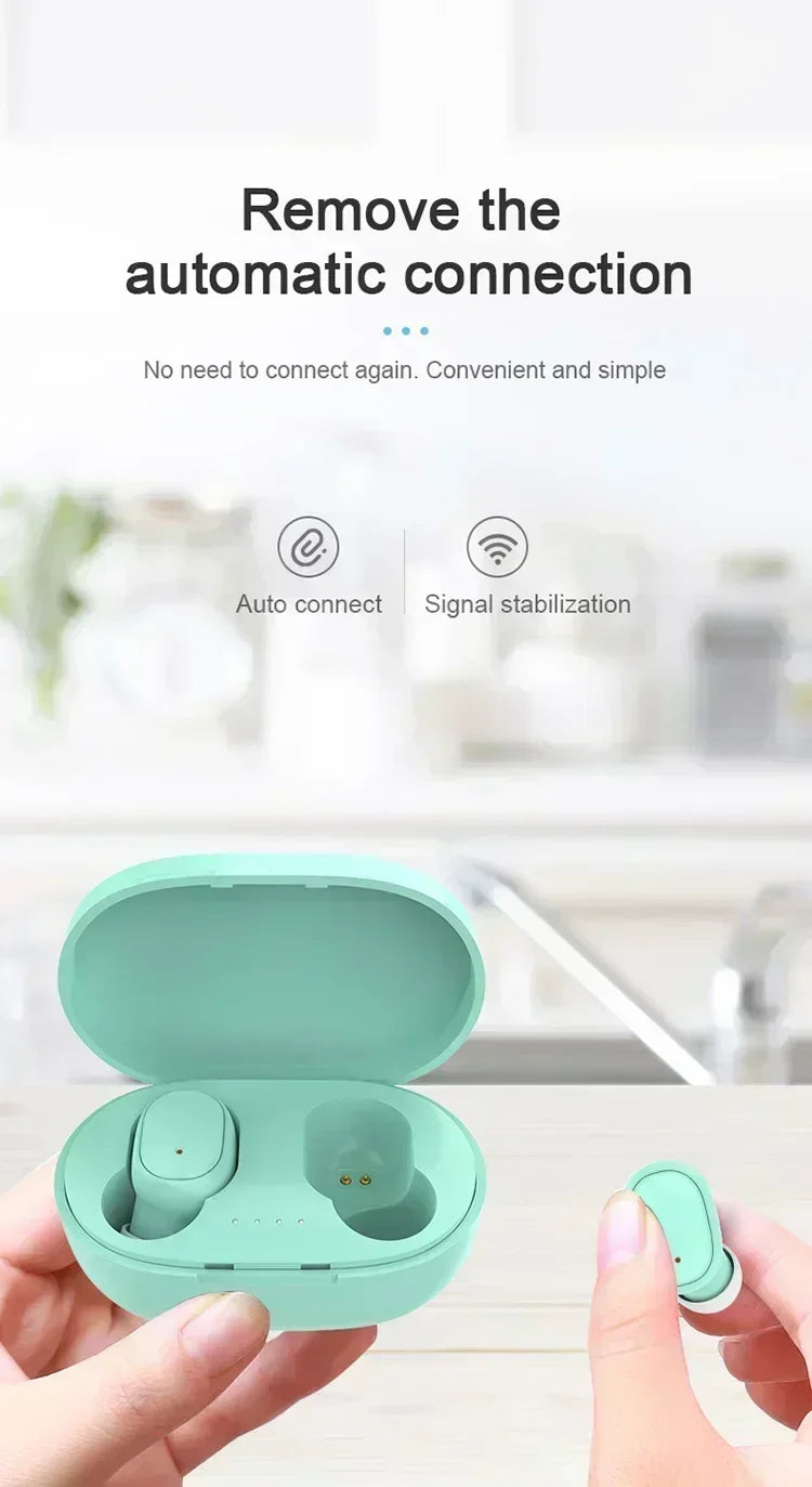 Original Wireless Earphone TWS Bluetooth Headset HiFi Music Headphone Noise Reduction Earbuds Sport Game with Mic