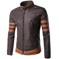 Spring Fashion Men's Wolverine Leather Jacket Motorcycle Leather Jacket