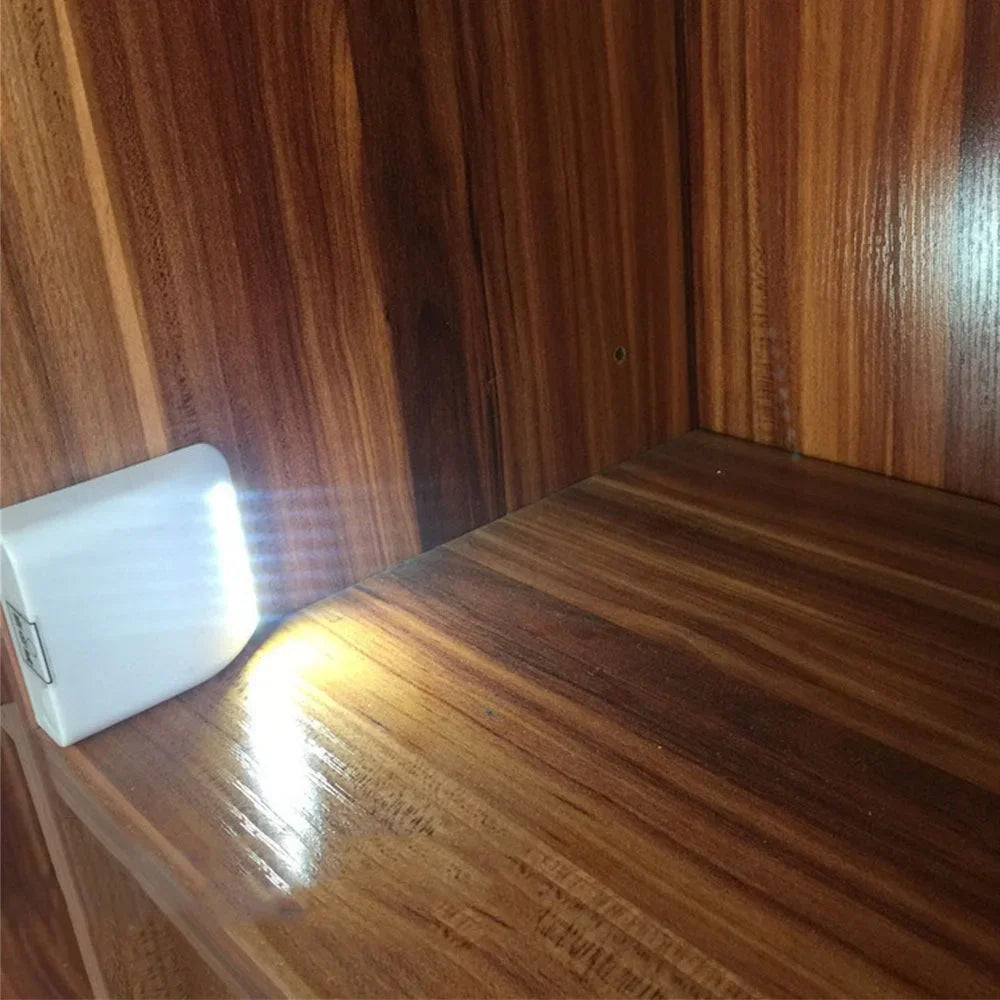 Under Cabinet Light 7 LED Wireless Motion Automatic Sensor Wardrobe Light Cupboard Closet Inner Hinge Lamp No Include Batteries