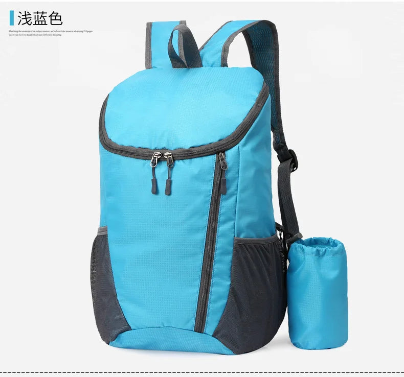 Large Capacity Sport Mountaineering Backpack - Lightweight Foldable Waterproof Outdoor Travel Bag for Sports
