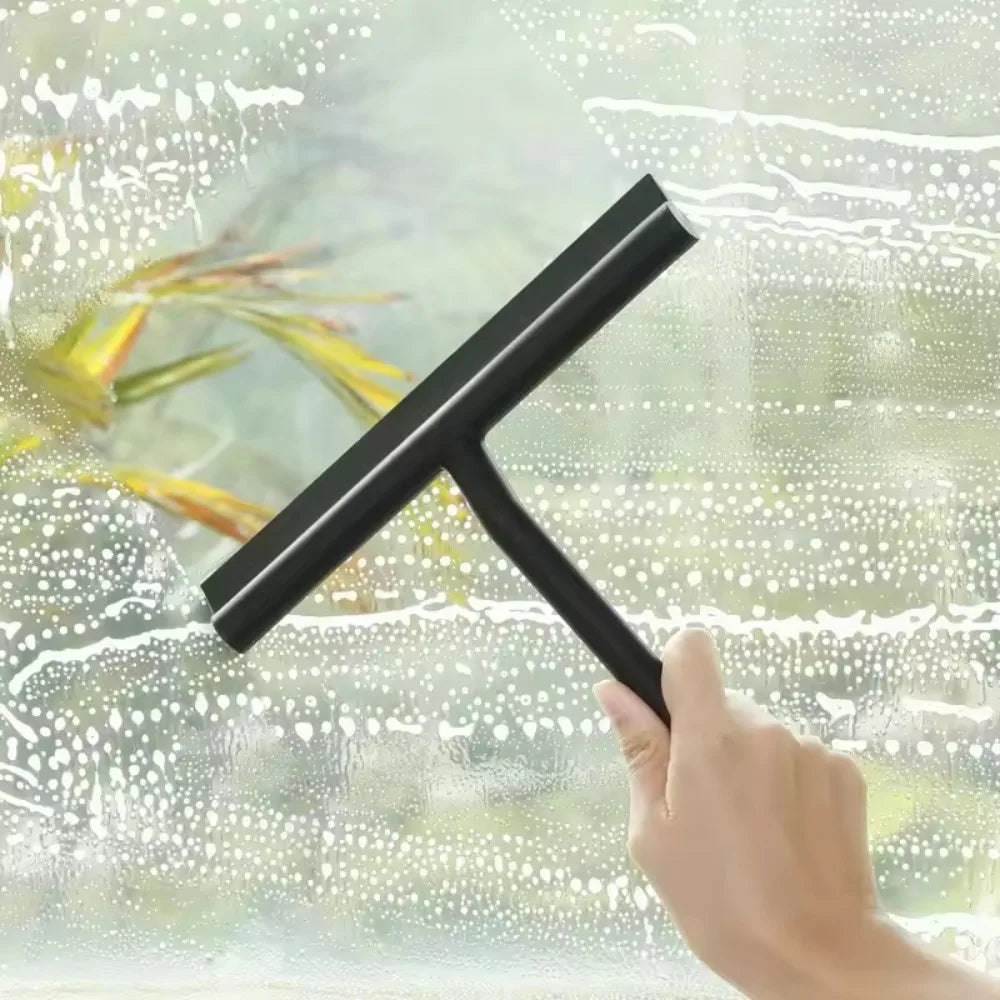 Matte Black Silicone Squeegee Streak Free Cleaning Shower Squeegee for Glass Bathroom Shower Doors Mirrors Tiles Car Windows