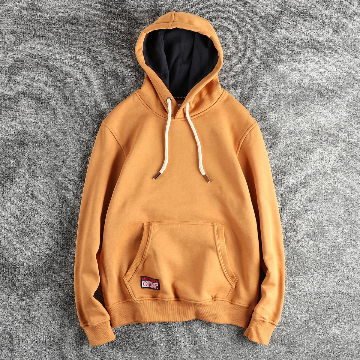 2024 Autumn And Winter New Basic Sweatshirts Men's Soild Color Hoodies High Quality Pullover Fashion Washed Casual Sportwear