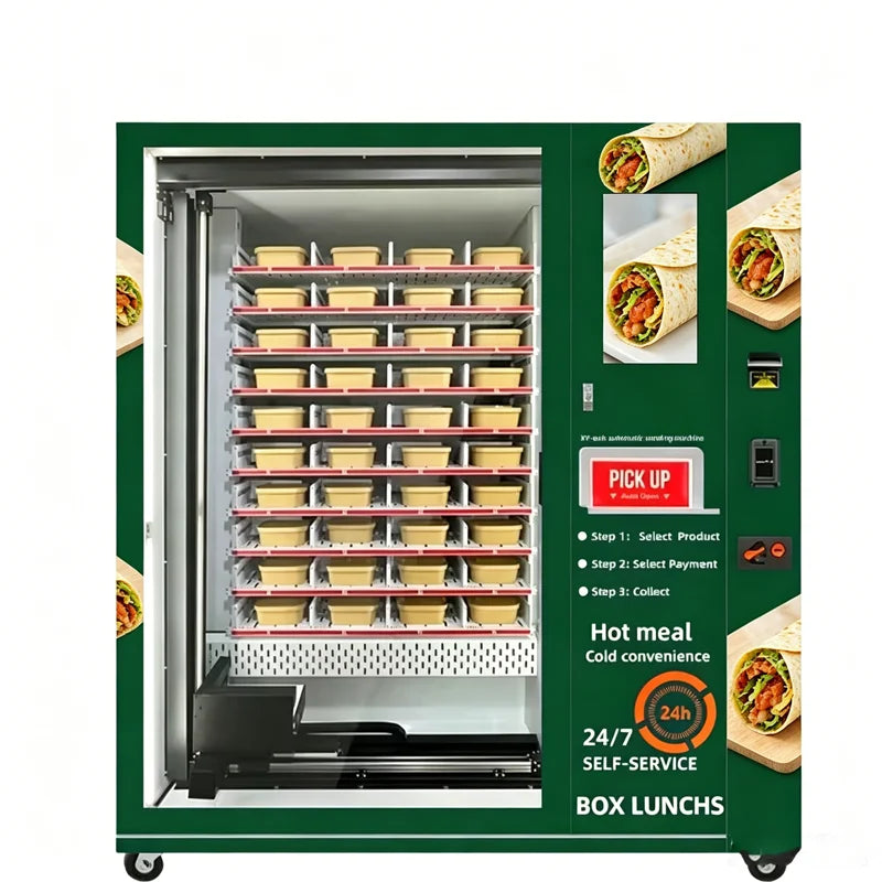 Hot Food Vending Machines for Business Fully Automatic L Hot Meal Dispenser Vending Machine Self Service Lunch Box Vending OME