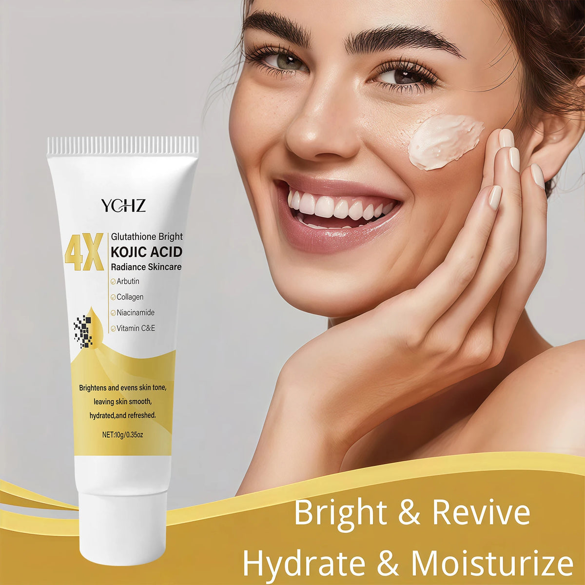 Kojic Acid Face Cream, Evens Out Skin Tone, Eliminates Dark Spots and Dullness - Non-Greasy, Suitable for Both Men and Women - Whitening and Moisturizing Cream, for Day and Night Use, Ideal Holiday Gift