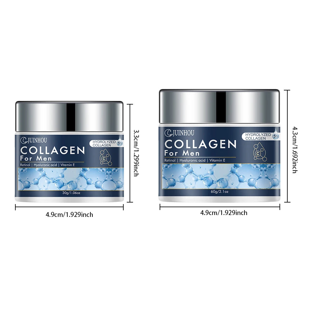 JUINHOU Men's Daily Anti-aging Hydration Face Cream Collagen Retinol Moisturizing Oil Control Firming Skin Refreshing Non-Greasy