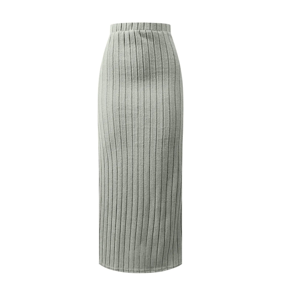Womens Ribbed Knit Split Thigh Maxi Skirt High Waist Bodycon Pencil Skirt Casual Spring Summer Office Lady Chic Long Skirts 2026