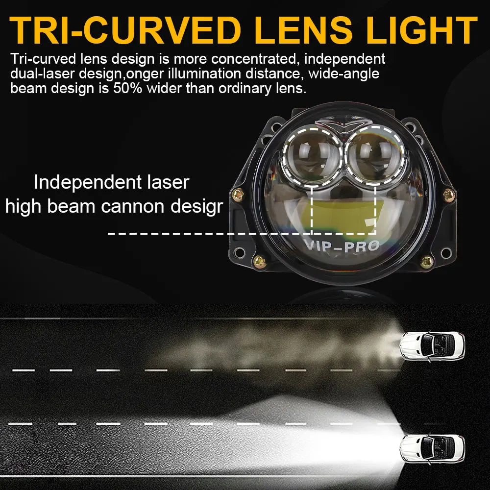 2+6pc Chips 3.0 Inch Bi Led Projector Lens Halo Lights H4 H7 9005 9006 Car Headlights Hella 3R G5 Angel Eyes High Low Beam LED