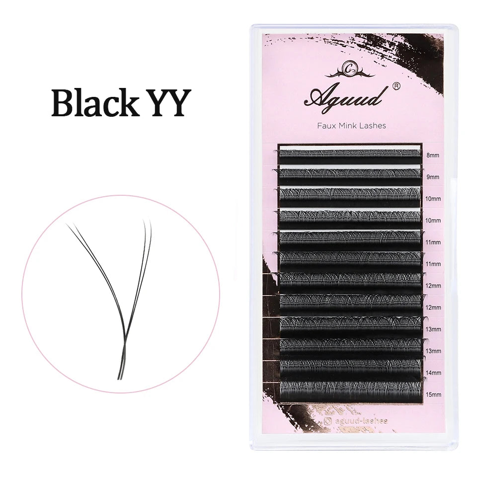 AGUUD Automatic Flowering 2D 3D 4D 5D W Shape Premade Fans Eyelash Extensions Natural Soft Individual Lashes Makeup Cilia