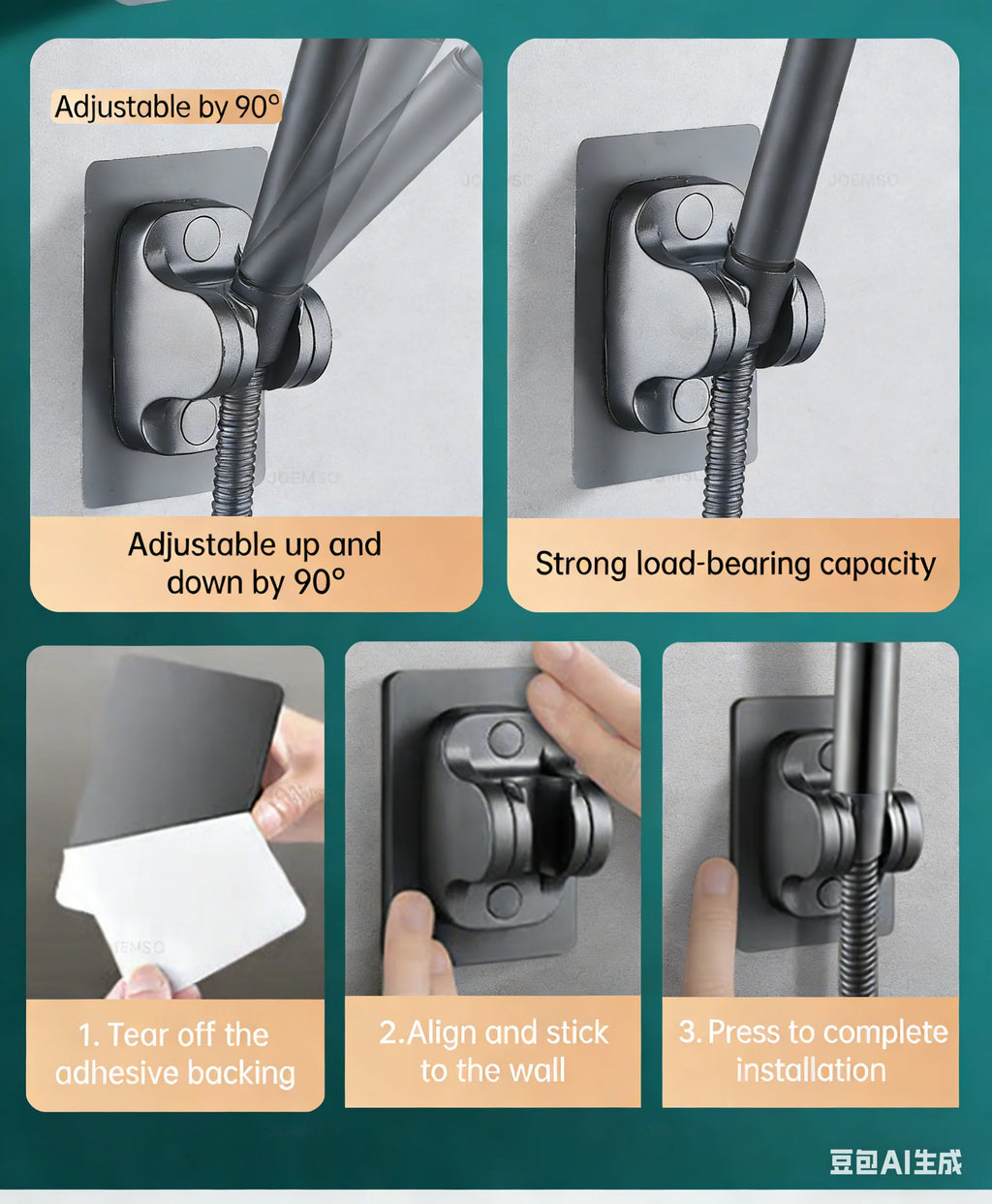 304 stainless steel shower head, handheld shower head for bathroom bathing, bathroom shower head
