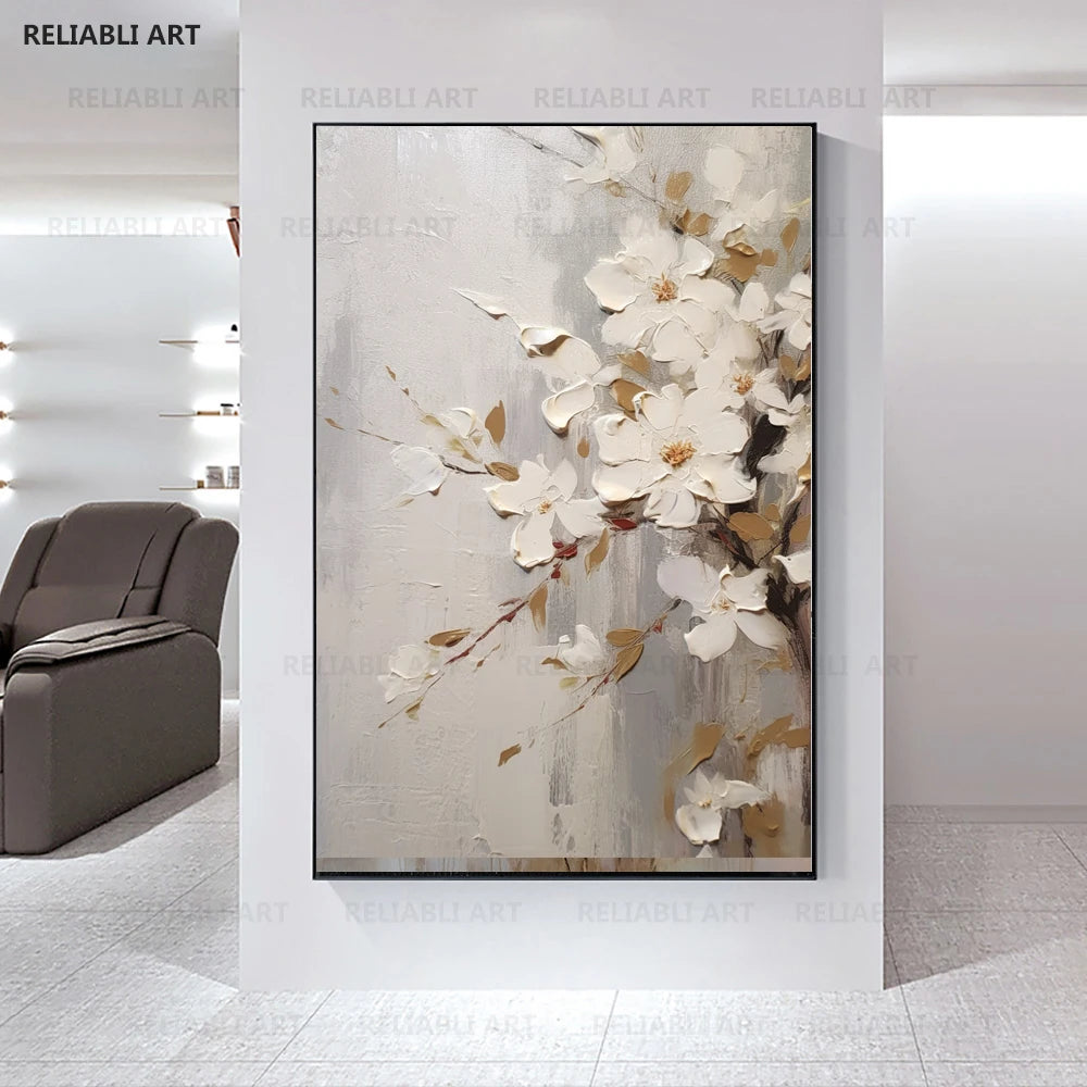Modern Light Luxury Living Room Decor, Abstract Flower Art Posters,Home Decoration, Prints Canvas Wall Picture,Unframed
