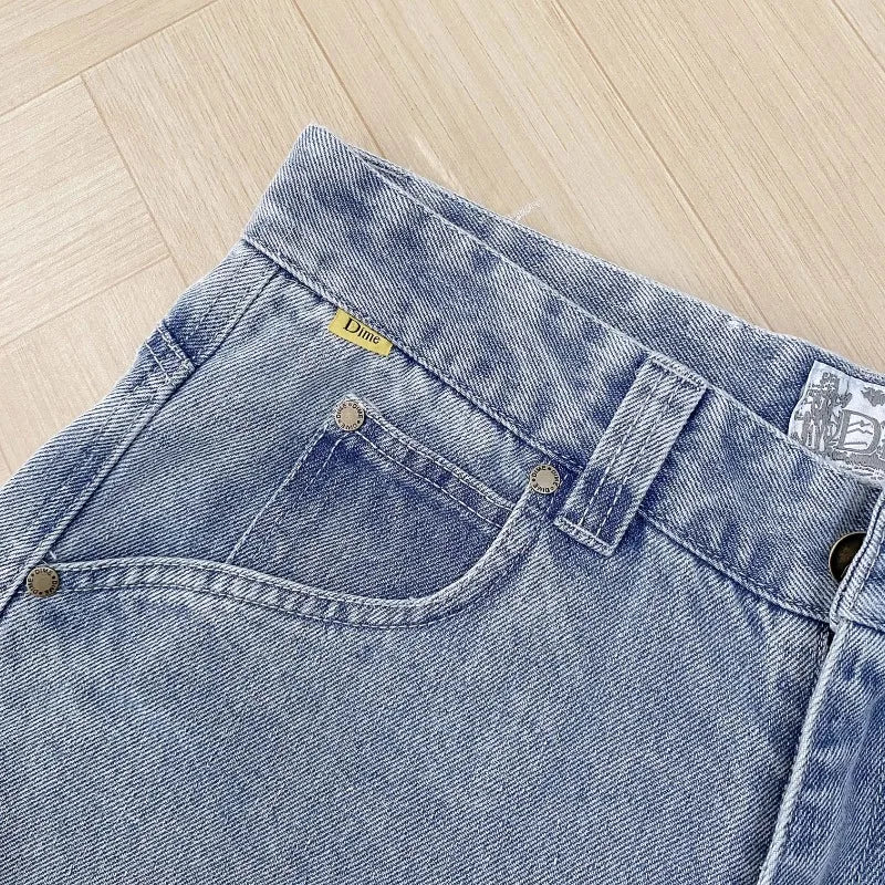 2025 Dime Jeans for Men Dime Skate Baggy Jeans Embroidery Denim Simple Dime Pants Women Jeans Mujer Hot Traf Men Jean