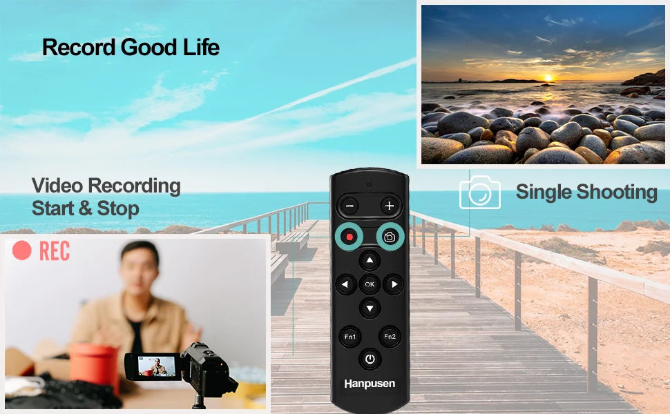 HANPUSEN Bluetooth Wireless Camera Remote for Nikon Zfc Z30 Z5 Z7II Z6III Z50 COOLPIX P1000 P950 A1000 B600; Replace Nikon ML-L7