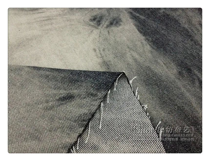 Fashion Tie-dye Black Denim Fabric By The Meter for Hats Clothing Skirts Sewing High-grade Thickend Jeans Needlework Comfortable