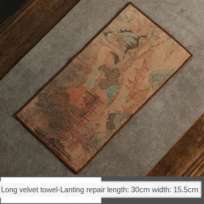 Suede Tea Towel Household Zen Tea Table Tea Cloth High-Grade Absorbent Clay Tea Mat Kung Fu Tea Tea Napkin Tea accessories