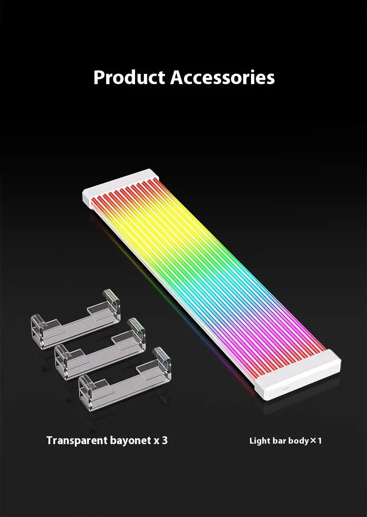 5V 3Pin ARGB Sync PC Cable 8/24PIN Motherboard Power Extension Cable Flexible LED Strip Light DIY Kit Video Card 8Pin 6PIN Cable