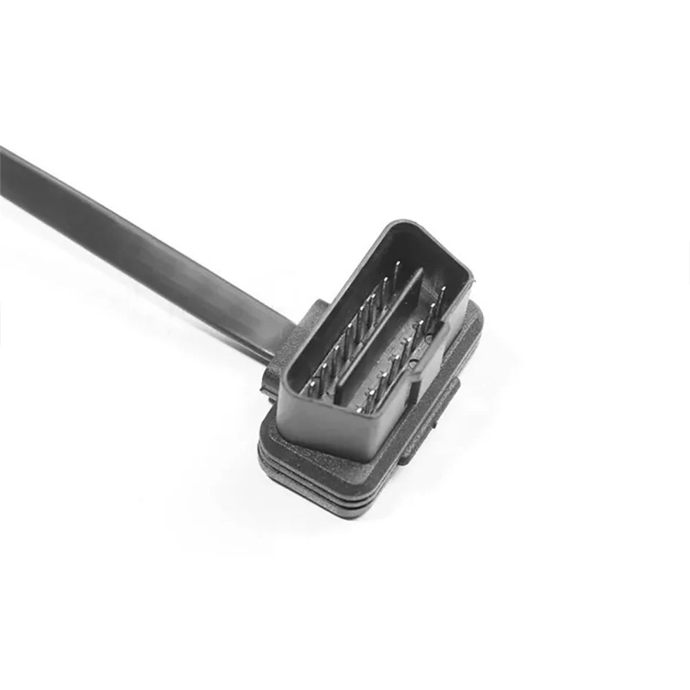 OBD2 Male to Female Right Angle Diagnostic Extension Cable 60CM with Power Switch OBD Switch Cable Diagnostic Tool