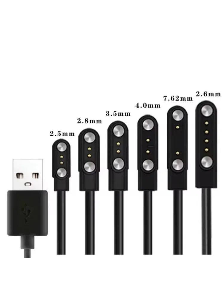 2 Pins 4 Pins Smartwatch Dock Charger Adapter USB Charging Cable Cord for Adult/Kids Smart Watch Power Charge Wire Accessories
