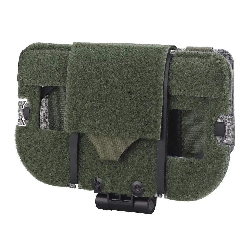 Tactical Phone Pouch with MOLLE/PALS Strap, Foldable Chest Phone Holder for Navigation & Tactical Vest Accessory
