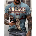MOBIL Men's T-Shirt 3D Graphics Texaco Car Oil Pullover Fashion Summer Casual Tops Sweatshirt Men's Harajuku T-Shirt Clothing