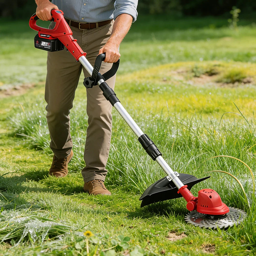 10Inch 4000W Brushless Electric Lawn Mower 36000RPM Grass Trimmer Length Adjustable Garden Tools For Makita 18V Battery Pins