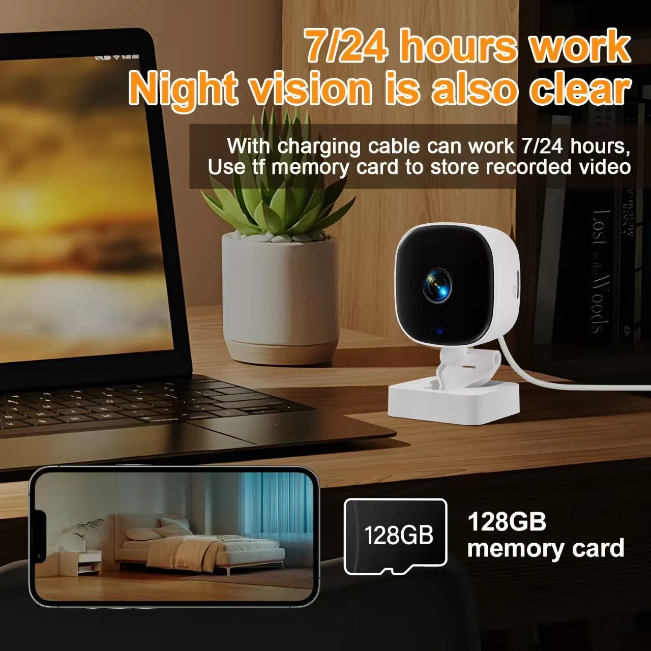 Wireless WiFi Remote Multi-functional Night Vision Smart Home Security Surveillance Card Camera