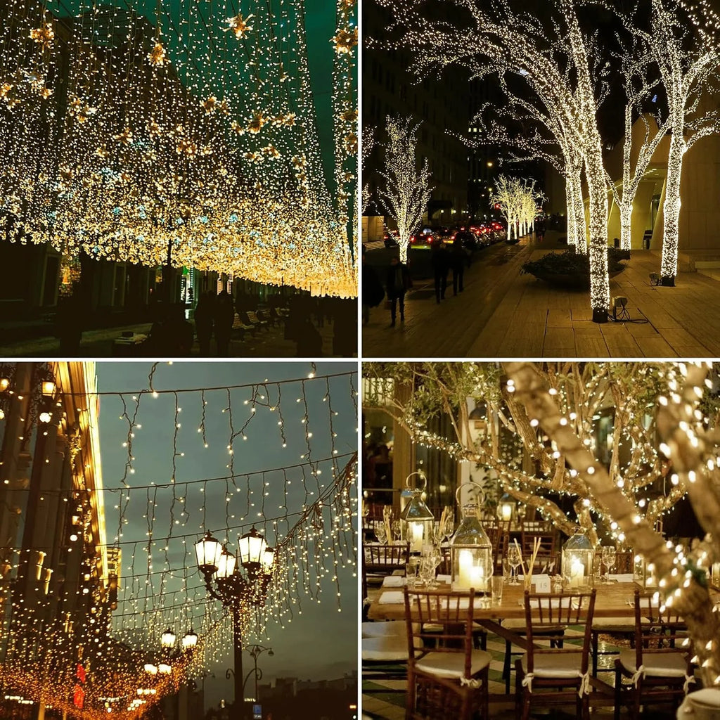 LED Outdoor Led Solar String Lights Fairy Light Solar Powered Garland Lights 8 Mode 22m Garden Wedding Decoration Waterproofn