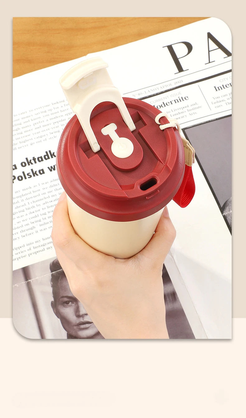 500ml Stainless Steel Coffee Milk Leak Proof Stir Cup Outdoor Office Business Portable Type-C Charge Automatic Self Stirring Mug