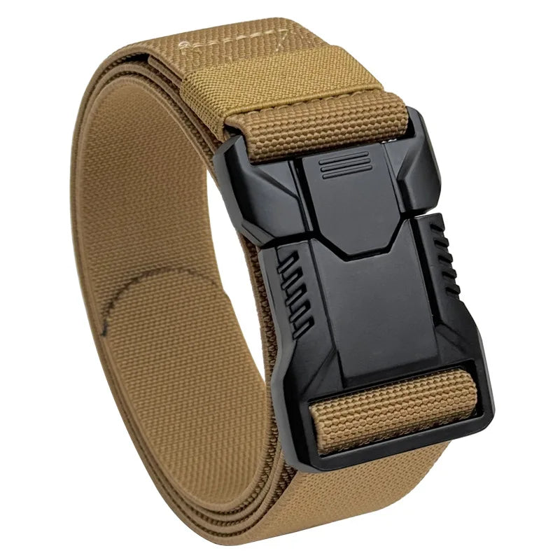 Red Ears Plastic Buckle Tactical Belt Men'S Multifunctional Military Fan Canvas Belt Outdoor Faux Nylon Training Waist Belt