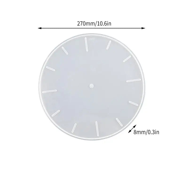 Round Clock Epoxy Resin Silicone Mold Arabic Roman Numbers Flower Leaf Clock Mould Wall Decor DIY Resin Crafts Casting Mold