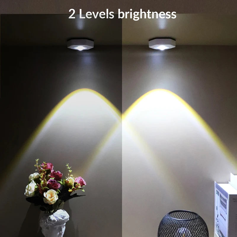 Creative Hexagonal Cat Eye Under Cabinet Light Sunset Red Projection Sunset Lamp Battery Powered Touch LED Decorative lights