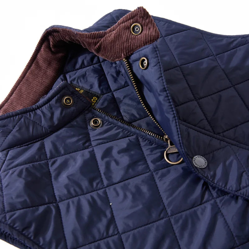 New corduroy thick plus cotton quilted vest for men for autumn and winter