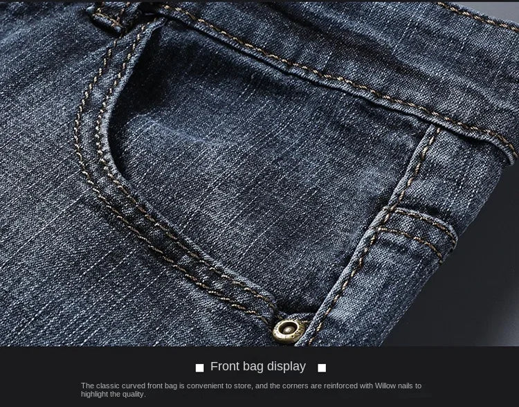 Men Classic Style Men's Slim Denim jorts Summer New Business Fashion Thin Stretch Short Casual jorts Male